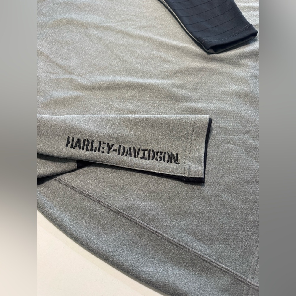 Harley Davidson Performance Long Sleeve Shirt Infrared Gray Size XL Motorcycle - Picture 3 of 14